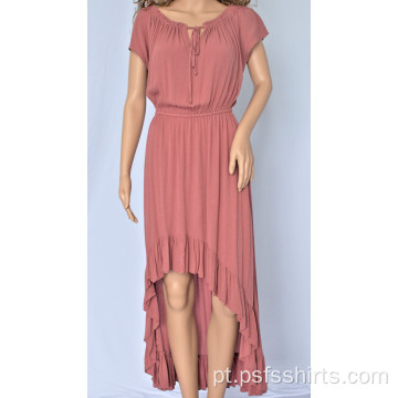 Vestido longo irregular feminino